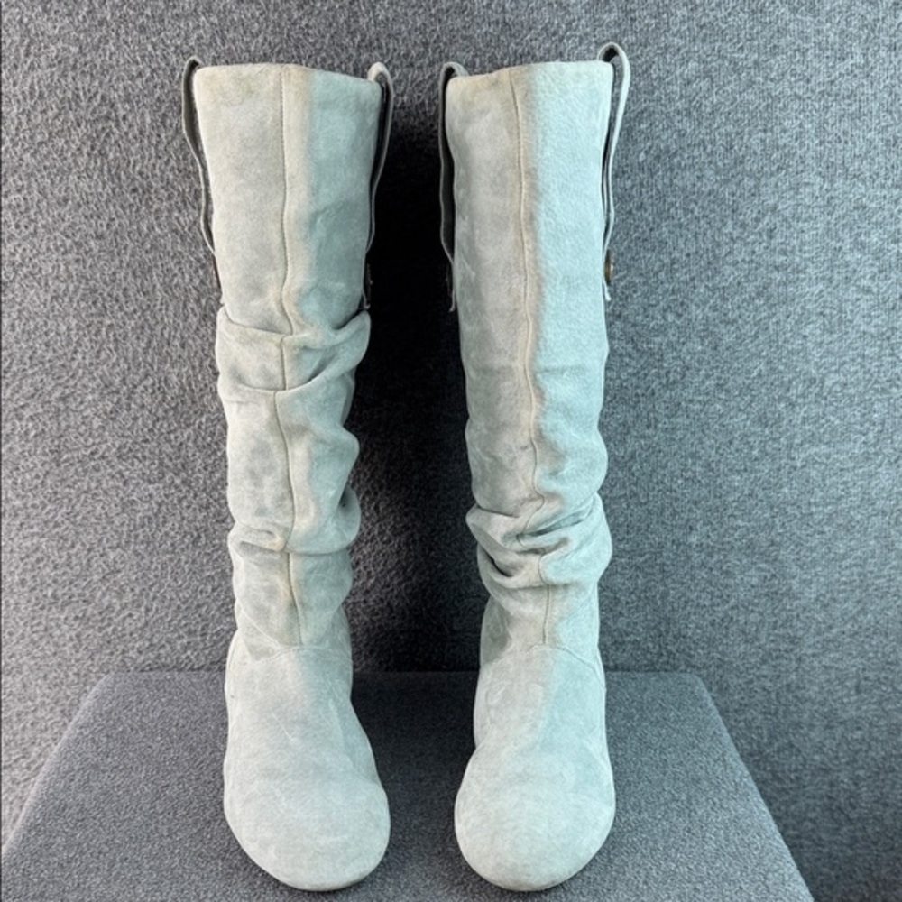 Rare‎ UGG Gray Suede Women's Slouch Boots Size 8 - Picture 2 of 15